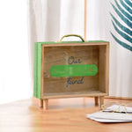 Salvadanaio in legno Scatola di risparmio per bambini di grande capacità Accessori desktop creativi