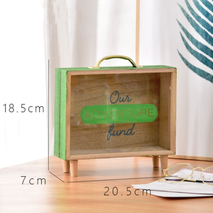Salvadanaio in legno Scatola di risparmio per bambini di grande capacità Accessori desktop creativi