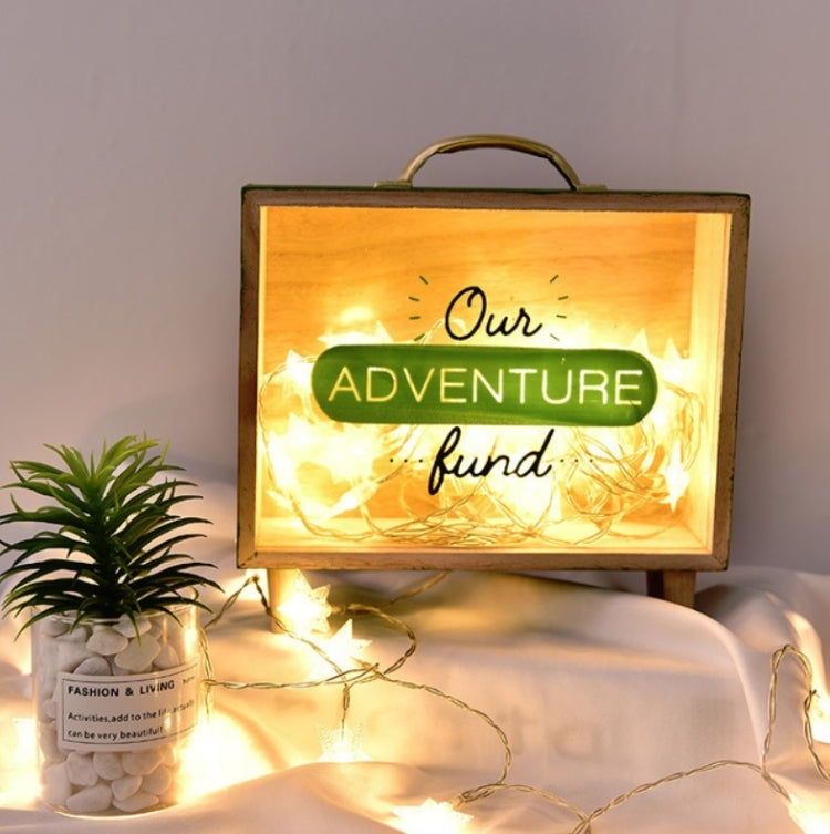 Salvadanaio in legno Scatola di risparmio per bambini di grande capacità Accessori desktop creativi