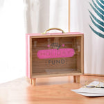 Salvadanaio in legno Scatola di risparmio per bambini di grande capacità Accessori desktop creativi