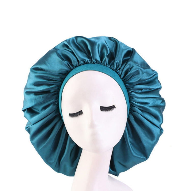 3 PCS TJM-405A Cappello rotondo in raso elasticizzato a tesa larga da notte Cappello per chemioterapia, One Size