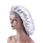 3 PCS TJM-405A Cappello rotondo in raso elasticizzato a tesa larga da notte Cappello per chemioterapia, One Size