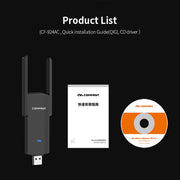 COMFAST CF-924AC V2 Ricevitore WIFI per computer USB Gigabit a doppia frequenza da 1200 Mbps Scheda di rete wireless ad alta potenza