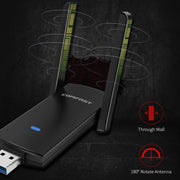 COMFAST CF-924AC V2 Ricevitore WIFI per computer USB Gigabit a doppia frequenza da 1200 Mbps Scheda di rete wireless ad alta potenza