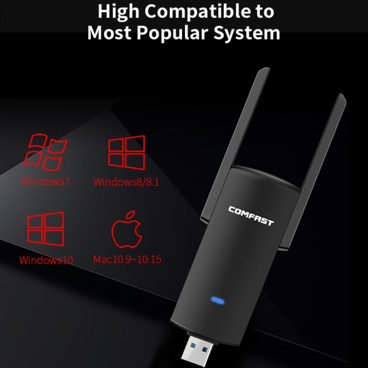 COMFAST CF-924AC V2 Ricevitore WIFI per computer USB Gigabit a doppia frequenza da 1200 Mbps Scheda di rete wireless ad alta potenza