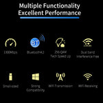 COMFAST CF-727B Ricevitore trasmettitore da tavolo USB Gigabit doppia frequenza 1300Mbps Bluetooth portatile V4.2 + scheda di rete wireless WiFi