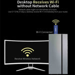 COMFAST CF-727B Ricevitore trasmettitore da tavolo USB Gigabit doppia frequenza 1300Mbps Bluetooth portatile V4.2 + scheda di rete wireless WiFi