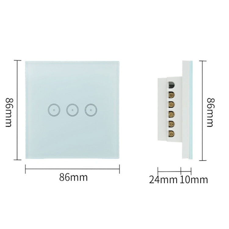 Interruttore touch WiFi a parete 1-3 gang bianco o nero