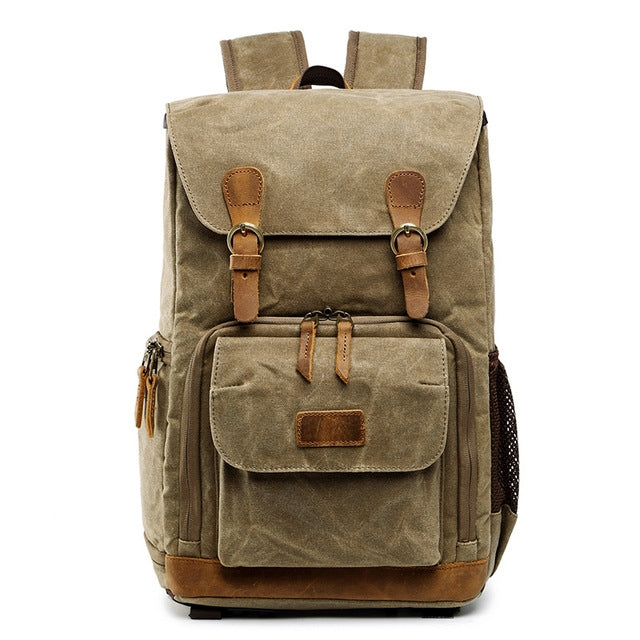 Borsa fotografica impermeabile in tela Batik Zaino fotografico da uomo di grandi dimensioni resistente all'usura per esterni per Nikon / Canon / Sony / Fujifilm