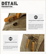 Borsa fotografica impermeabile in tela Batik Zaino fotografico da uomo di grandi dimensioni resistente all'usura per esterni per Nikon / Canon / Sony / Fujifilm