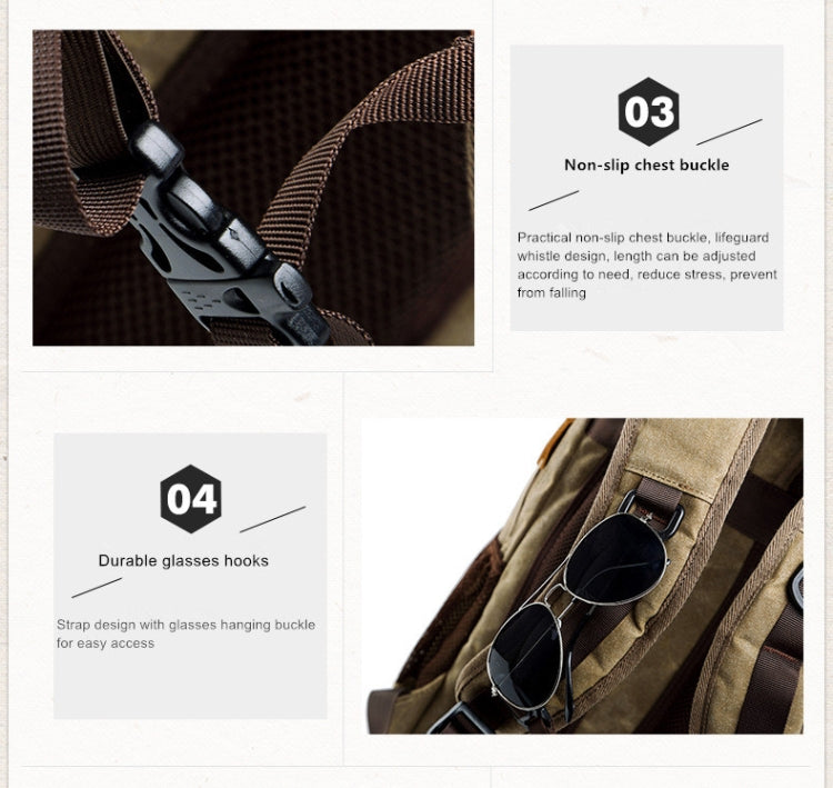 Borsa fotografica impermeabile in tela Batik Zaino fotografico da uomo di grandi dimensioni resistente all'usura per esterni per Nikon / Canon / Sony / Fujifilm