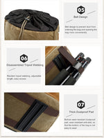 Borsa fotografica impermeabile in tela Batik Zaino fotografico da uomo di grandi dimensioni resistente all'usura per esterni per Nikon / Canon / Sony / Fujifilm