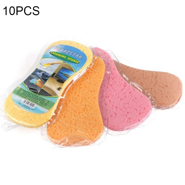 10 pezzi di spugna per lavaggio auto a nido d'ape, grande spugna per compressione sottovuoto, strumento per ceretta di bellezza per auto, Car Washing Sponge