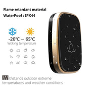 Q188-WW Cercapersone per campanello impermeabile con telecomando wireless intelligente con 45 accordi musicali, spina americana/spina britannica/spina europea