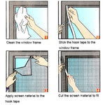 Fai da te Fly Mosquito Bug Mesh Window Screen Rete anti-zanzara autoadesiva, Window Screen 13X15cm, Window Screen 10X12CM, Window Screen 15X20CM