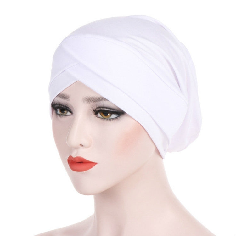 Berretto foulard incrociato in tessuto modale per chemioterapia