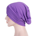 Berretto per foulard incrociato sulla fronte in tessuto elasticizzato modale Berretto per chemioterapia