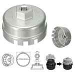Strumento di rimozione della chiave per filtro olio in alluminio da 64,5 mm per Lexus Toyota Corolla Highlander RAV4 Camry Custodia universale