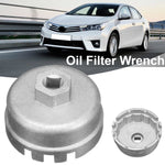 Strumento di rimozione della chiave per filtro olio in alluminio da 64,5 mm per Lexus Toyota Corolla Highlander RAV4 Camry Custodia universale
