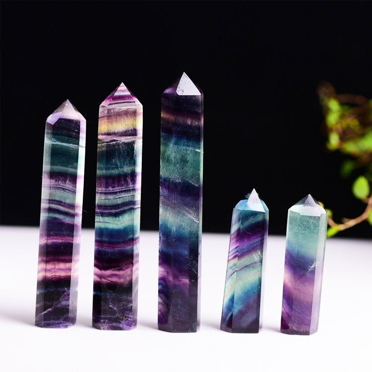 Colonna di cristallo esagonale in pietra grezza naturale Ornamenti colorati per colonne di fluorite, 3.5-4 cm, 4.1-4.9 cm, 5-6 cm, 6.1-6.4 cm, 6.5-7 cm, 7.1-7.4 cm, 7.5-8 cm, 8.1-9 cm, 9.1-10 cm, 10.1-11 cm, 11.1-12 cm, 12.1-13 cm, 13.1-14 cm, 14.1-15 ...