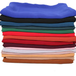 Turbante con sciarpa scialle in chiffon piega naturale tinta unita da donna, 180cm