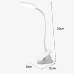 Lampada da scrivania a LED con clip Lampada da comodino con protezione per gli occhi USB, Plug-in, Charging 1200mAh, Charging 800mAh