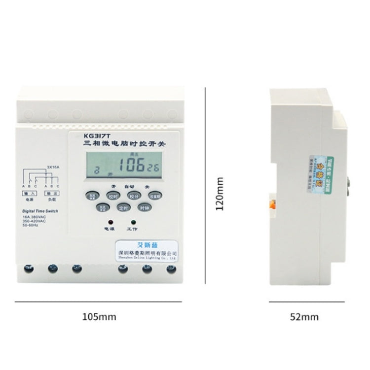 KG317T 380V Microcomputer Interruttore a tempo Controllore automatico dell'aeratore della pompa dell'acqua