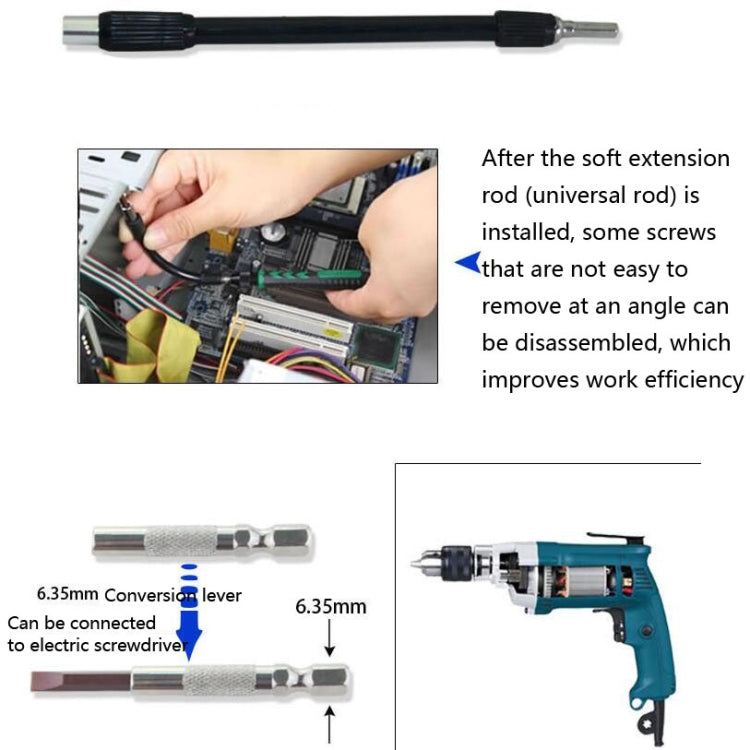 S2 60 in 1 Laptop Disassembly Tool Repair Phillips Screwdriver 60 in 1 (Black)