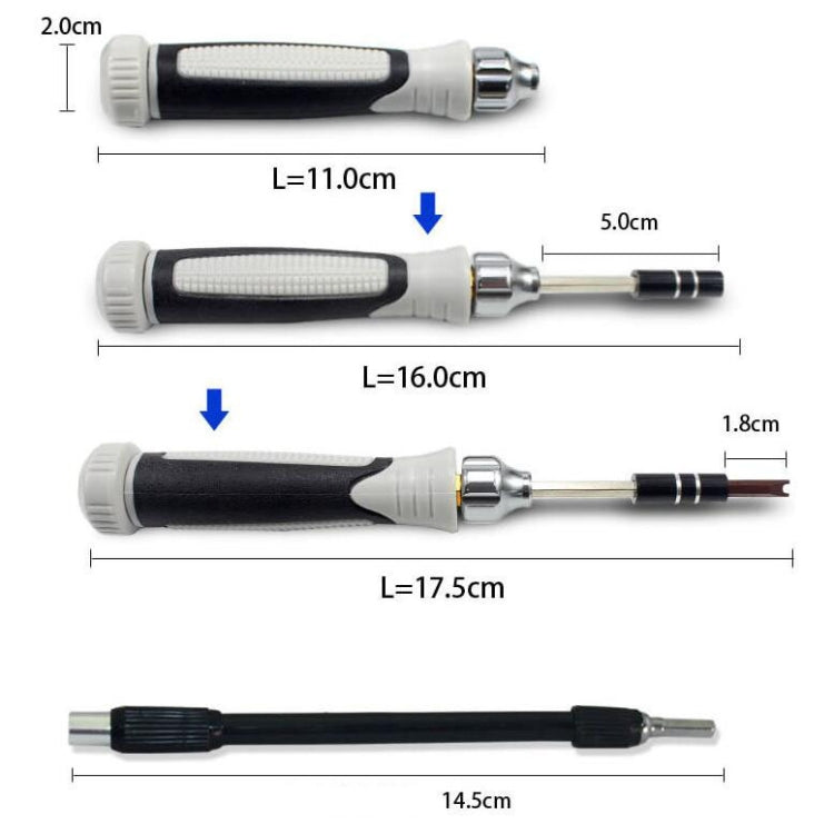 S2 60 in 1 Laptop Disassembly Tool Repair Phillips Screwdriver 60 in 1 (Black)