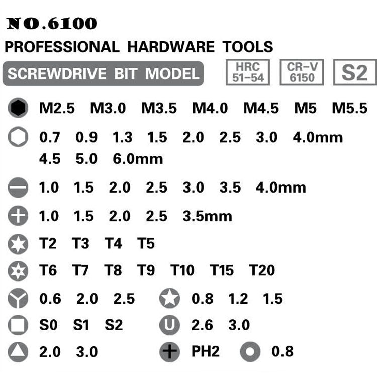 S2 60 in 1 Laptop Disassembly Tool Repair Phillips Screwdriver 60 in 1 (Black)