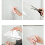 Carta da parati trasparente impermeabile per piano cottura, 5 pezzi, per piastrelle da cucina, resistente all'olio, Transparent Wallpaper