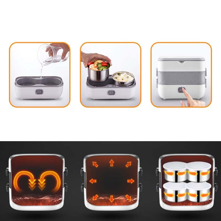 Il contenitore per il pranzo con riscaldamento elettrico e conservazione del calore può essere collegato al fornello di riso per chi lavora in ufficio, UK Plug Double-gut, EU Plug Double-gut, US Plug Double-gut, UK Plug Four Gallbladder                ...