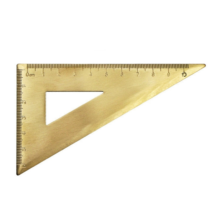 4 strumenti di misurazione del righello da disegno retrò in ottone, 0-10cm Isosceles Triangle Ruler, 0-10cm Right Angle Triangle Ruler, 0-15cm Wave Ruler, 0-15cm Ruler, 0-18cm Ruler, 0-120mm Caliper Single Scale, 0-180 Degree Protractor                ...