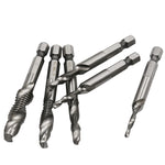 6 pezzi/set Smussatura per maschiatura composita integrata multifunzione HSS, 6 PCS / Set Hole Tapping Chamfering