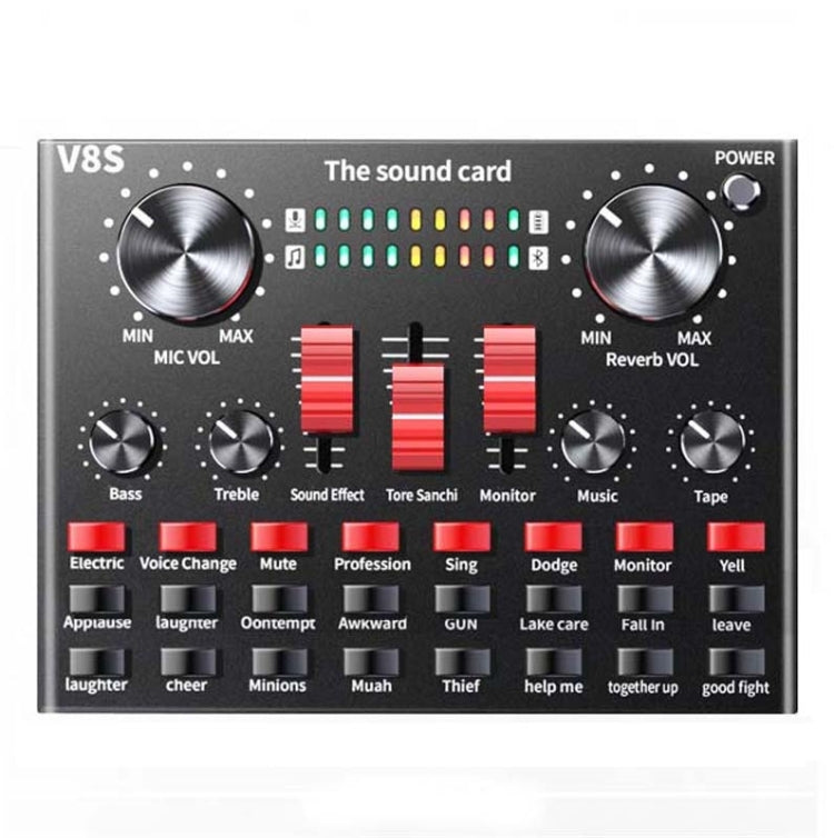 Scheda audio V8S Telefono cellulare Computer Anchor Live K Microfono per la registrazione di brani, English Version, V8S  + Golden Net BM700 Set, V8S  + Black Bet BM700 Set