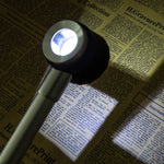 Lente d'ingrandimento palmare 45x con scala e 3 LED