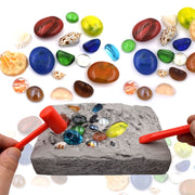 3 pezzi di pietre preziose colorate, tesoro archeologico, scavo, giocattolo creativo puzzle fai da te, 3 PCS DIY Puzzle Toy