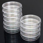 Piastre di Petri sterili in polistirolo da 10 pezzi Piastre per batteri Forniture per laboratorio medico biologico scientifico, 55mm, 60mm, 70mm, 90mm, 100mm, 150mm