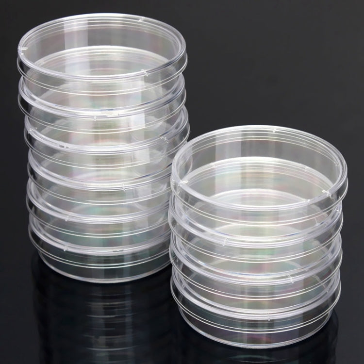 Piastre di Petri sterili in polistirolo da 10 pezzi Piastre per batteri Forniture per laboratorio medico biologico scientifico, 55mm, 60mm, 70mm, 90mm, 100mm, 150mm