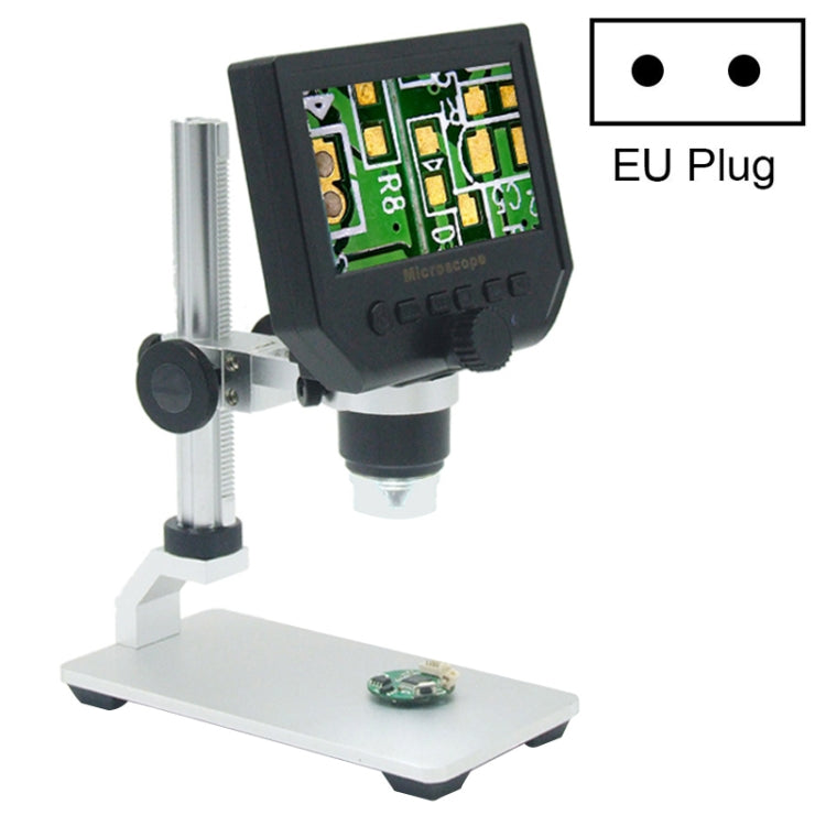 Microscopio per riparazione di telefoni cellulari HD G600A Microscopio elettronico con schermo da 4,3 pollici, EU Plug, US Plug