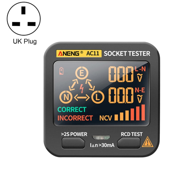 ANENG AC11 Tester per presa display digitale multifunzionale Tester per filo di terra elettrico