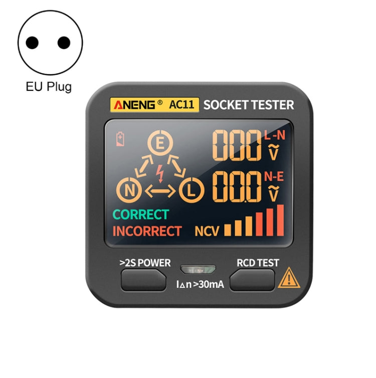 ANENG AC11 Tester per presa display digitale multifunzionale Tester per filo di terra elettrico