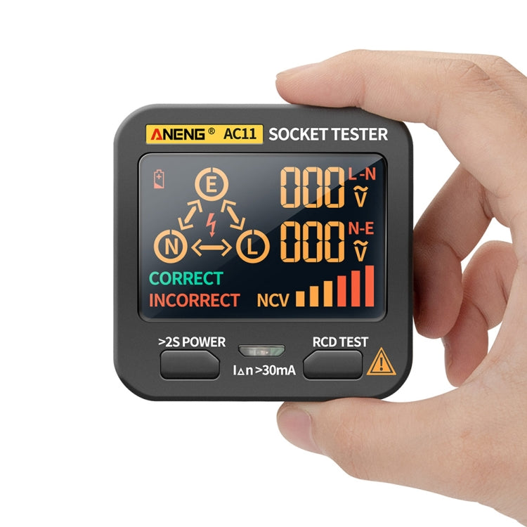 ANENG AC11 Tester per presa display digitale multifunzionale Tester per filo di terra elettrico
