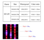 5m 300 LED SMD 5050 Striscia LED a spettro completo Fitolampy Luci progressive per piante idroponiche in serra, Non Waterproof, Waterproof