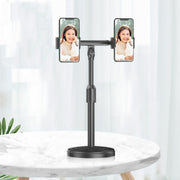 Supporto da tavolo retrattile universale con luce per smartphone