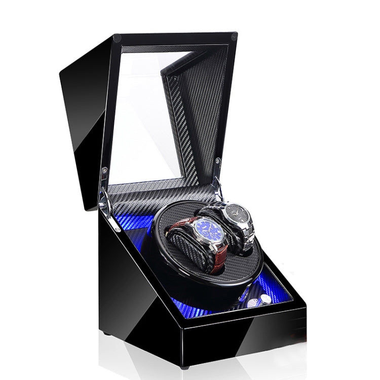 Scatola di avvolgimento del motore rotante dell'orologio meccanico automatico dell'agitatore dell'orologio, spina USA / UE / Regno Unito, Pure Carbon Fiber Pattern, Black & White, All Black, Ebony White, Ebony, Ebony Camel Flannel, Black Camel Flannel ...