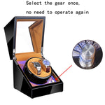 Scatola di avvolgimento del motore rotante dell'orologio meccanico automatico dell'agitatore dell'orologio, spina USA / UE / Regno Unito, Pure Carbon Fiber Pattern, Black & White, All Black, Ebony White, Ebony, Ebony Camel Flannel, Black Camel Flannel ...