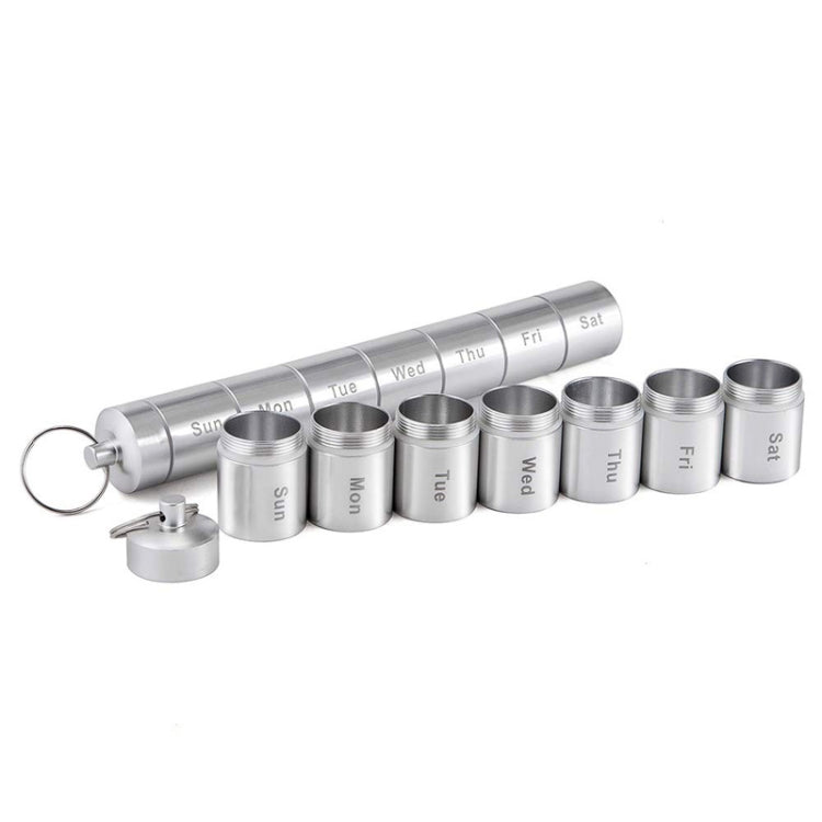 Scatola portapillole in metallo impermeabile per 7 giorni