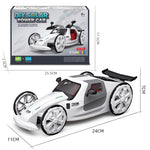 Modello di auto sportiva solare fai-da-te per bambini Educazione scientifica assemblato a 4 ruote con trazione elettrica, DIY Solar Sports Car Toy