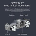 Modello di auto sportiva solare fai-da-te per bambini Educazione scientifica assemblato a 4 ruote con trazione elettrica, DIY Solar Sports Car Toy